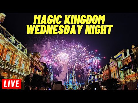 🔴Live: Magic Kingdom Wednesday Night with Happily ever after Fireworks Extended hours 5/22/2024