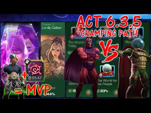 MCOC: ACT 6.3.5 BOSS MYSTERIO SOLOED BY MAGNETO AND AEGON MVP FOR CRAMPING PATH