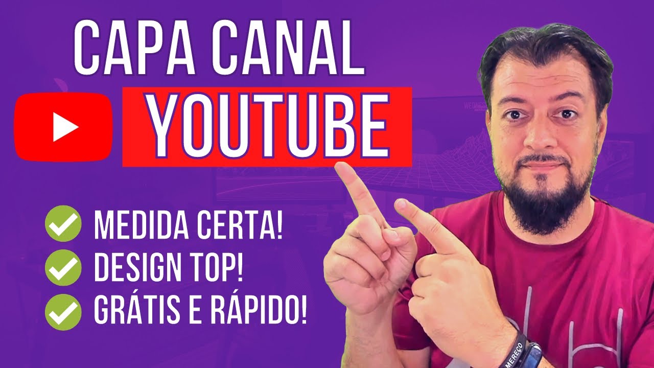 Como Fazer banner de CAPA PARA CANAL YOUTUBE - Tamanho Certo!
