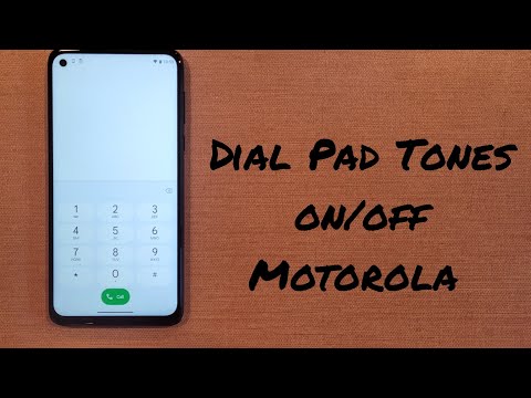 Dial Pad Tones On/Off Motorola Moto G