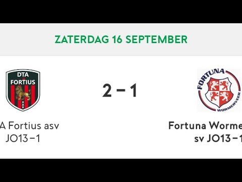 20230916 DTA Fortius 13-1 - Fortuna Wormerveer 13-1