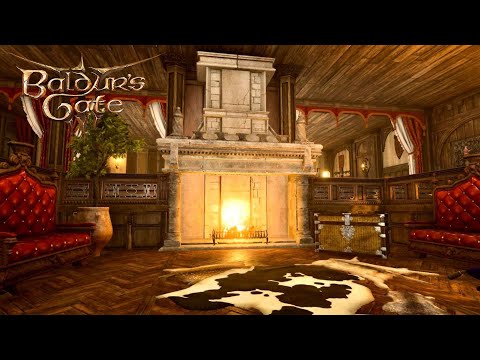 Baldurs Gate Elfsong Tavern Fireplace & Campsite Background Music ASMR | Baldur’s Gate Ambience