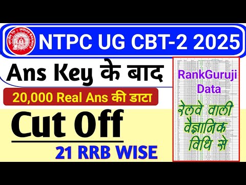 RRB NTPC UG CBT 2 Cut Off after Ans Key 2025 | NTPC UG CBT 2 Cut Off analysis | Typing cut off