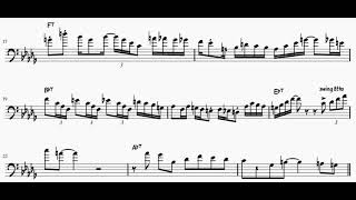 Boneology - JJ Johnson Trombone Solo Transcription