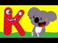Alphabet Animals For Kids KOALA Letter K Phonics