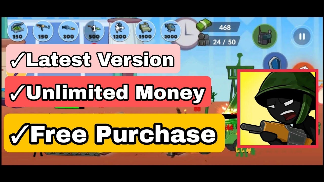 Stickman World Battle Mod Apk ||v1.24|| Unlimited Money || Free Purchase..