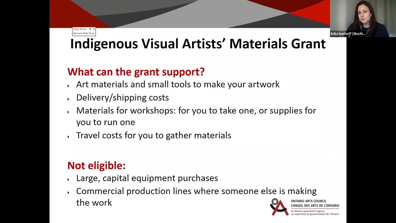 Grant Workshop for Inuit Artists Indigenous Visual Artists Materials Grants