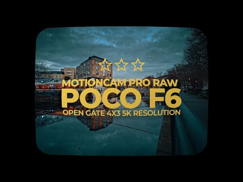 Poco F6 - MotionCam Pro 16Bit RAW Video on Phone - Open Gate - 5K Res