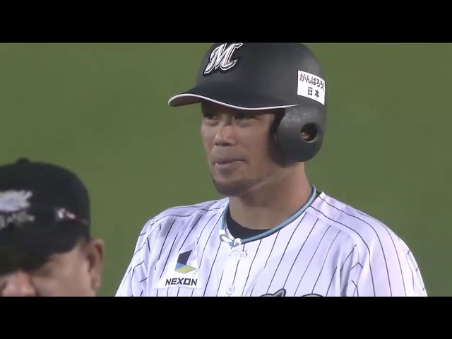 【9回裏】初球打ち!! 土壇場のマリーンズ・今江が2点タイムリーで1点差!! 2014/8/6 M-E