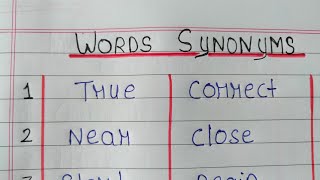 Words Synonyms in English||Same meaning words synonyms||work hard