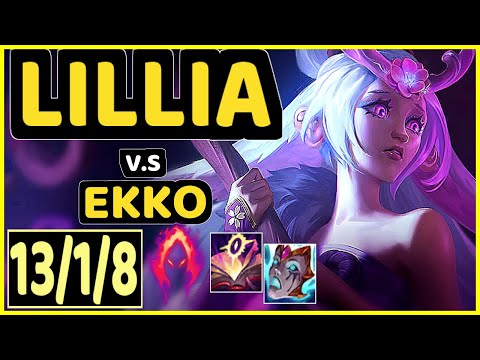 LILLIA vs EKKO - 13/1/8 KDA JUNGLE CHALLENGER GAMEPLAY - BR