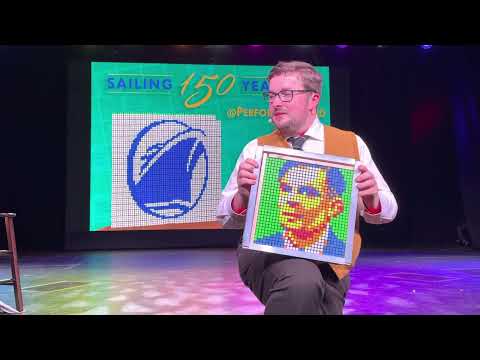 Nerd Tom Crosbie performs onboard Oosterdam