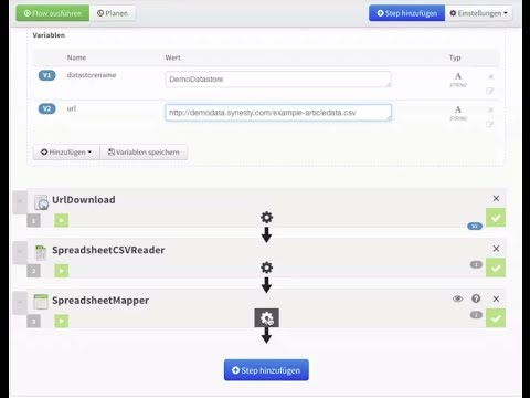 Synesty Studio - CSV-Datenfeed bearbeiten