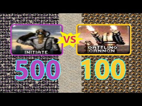 Initiates vs Gattling Cannon - Same Cost - Red Alert 2
