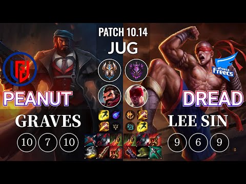 LGD Peanut Graves vs AF Dread Lee Sin Jungle - KR Patch 10.14