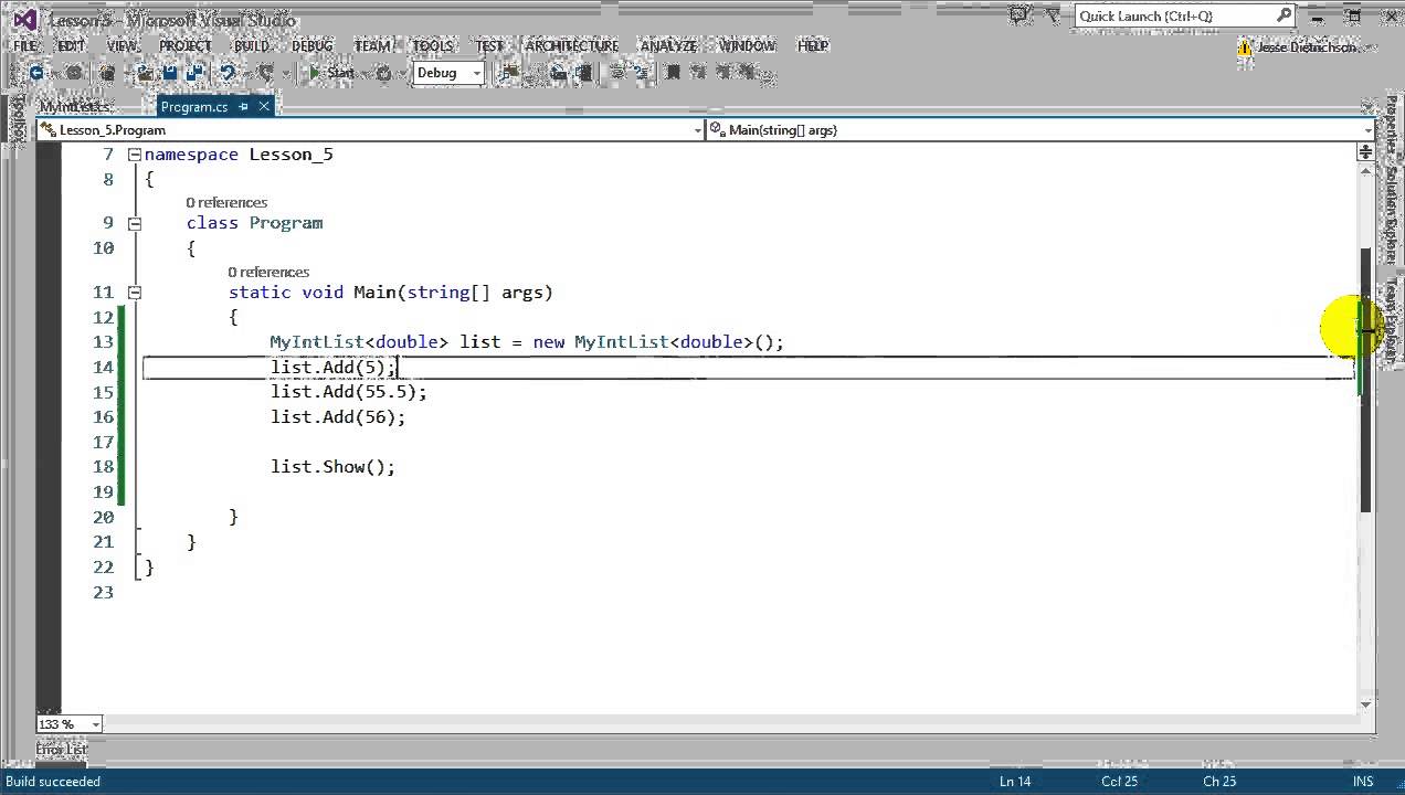 Advanced C#: Lesson 5 - Generics