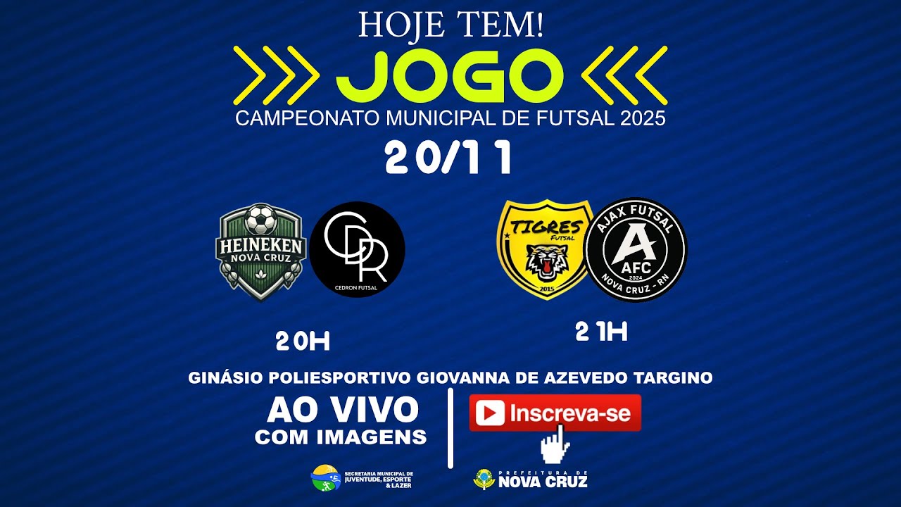 CAMPEONATO MUNICIPAL DE FUTSAL 2025 - NOVA CRUZ/RN (20/11/2025)