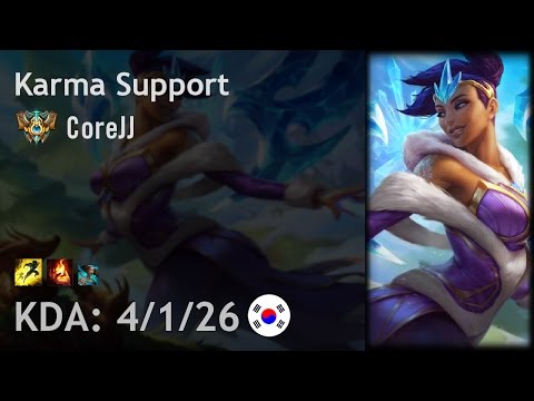 Karma Support vs Soraka - CoreJJ - KR Challenger Patch 7.1