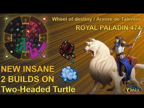 Tibia Wheel of destiny /RoyalPaladin475(450+)Solo Hunt/Two-HeadedTurtle(-2)3kk Exp/HourProfit750K/hr