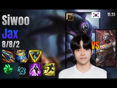 Siwoo Top Jax vs Zaahen lol KR solo rank Full Game 15.23 | 시우 잭스 vs 자헨