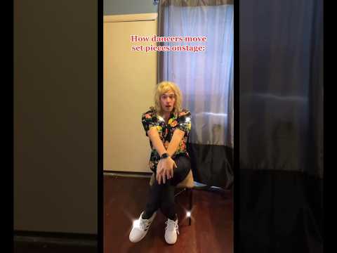 how tech crew vs actors move set pieces onstage 💀 #actor #dancer #musical #theatre #pov