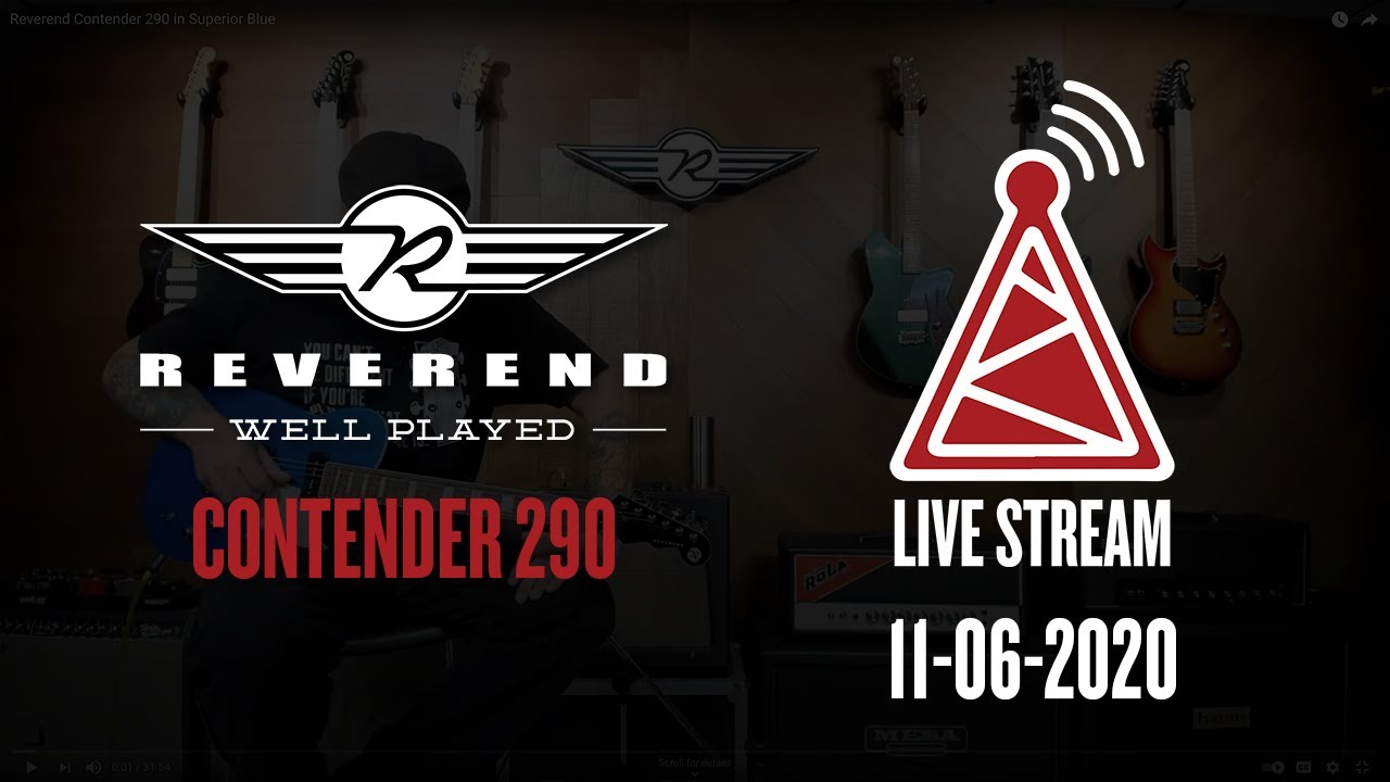 Reverend Contender 290 Electric Guitar - Midnight Black