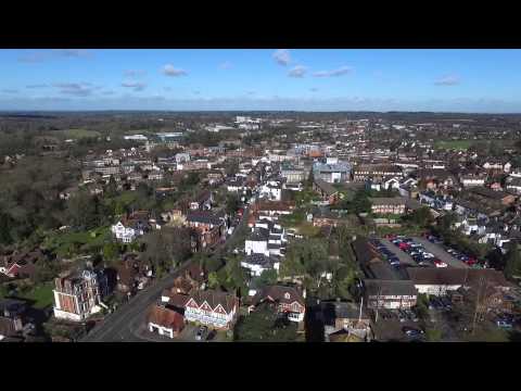 Drone Flight Over Leatherhead, Surrey, UK