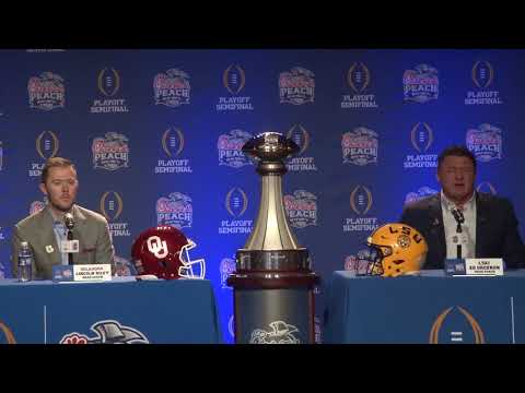 Video: Ed Orgeron And Lincoln Riley Joint Press Conference Ahead Of Peach Bowl