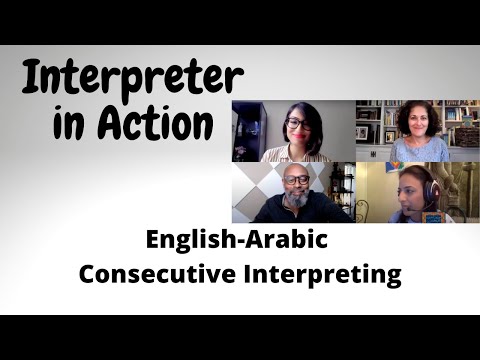 Interpreter in Action, Consecutive Interpreting- English-Arabic, Arab American Conference 2021, Day1