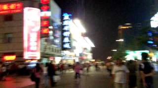 preview picture of video 'Wanfujing street Night walk in  Beijing Center China'