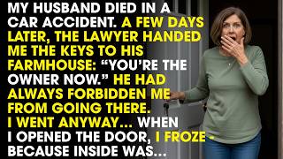 After my husband's funeral, I visited his forbidden farmhouse—what I saw there completely froze me..