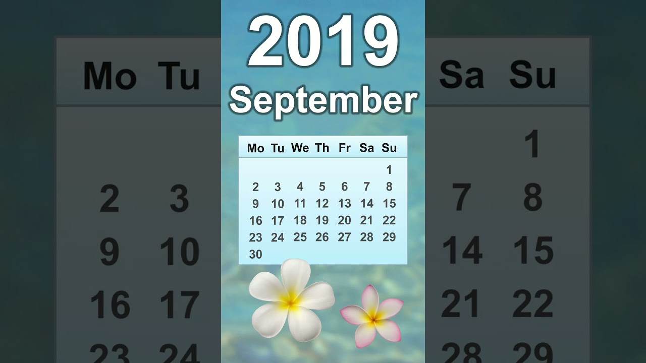 September 2019 Calendar