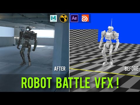 CGI VFX Short Clip: "Robot Fight" | After Effects VFX Tutorial | By Captainsting