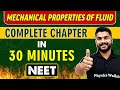 MECHANICAL PROPERTIES OF FLUID In 30 Minutes Complete Chapter For NEET