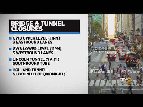 Weekend closures will affect GWB, Lincoln Tunnel & Holland Tunnel