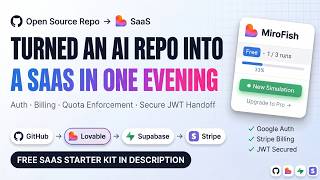 How I Turned an Open Source AI Repo Into a SaaS in One Evening (Lovable | Supabase |Stripe Tutorial)