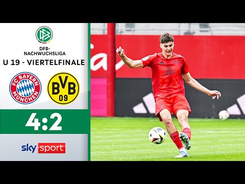 In Unterzahl ins Halbfinale! | FC Bayern München - Borussia Dortmund | U 19-DFB-Nachwuchsliga 24/25