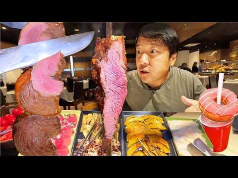 🥩 ALL YOU CAN EAT Brazilian BBQ at MICHELIN Fogo de Chão Steakhouse in Rio de Janeiro Brazil