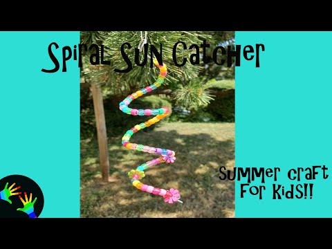 Spiral Sun Catcher Summer Craft Idea For Kids / Summer Crafts