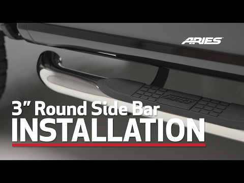 ARIES Side Bar Install: 3\" Round Side Bar on 2016 Ford F-150 SuperCrew 203043, 203043-2