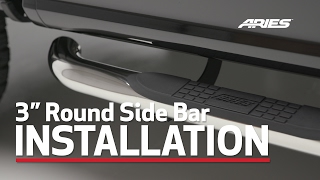ARIES Side Bar Install: 3 Round Side Bar on 2016 Ford F-150 SuperCrew 203043, 203043-2
