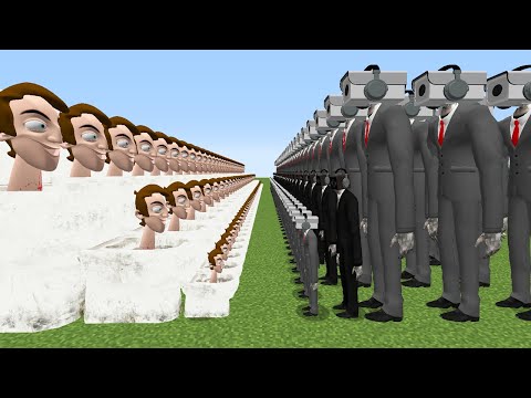 SKİBİDİ TUVALET ORDUSU VS KAMERA ADAM ORDUSU 😱 - Minecraft
