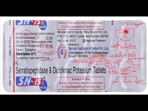 Diclofenac potassium 50mg serratiopeptidase 10mg