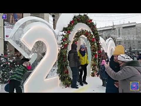 Новосибирск городская ёлка на площади Ленина