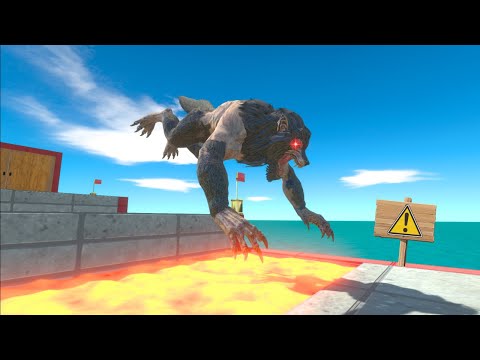 Monsters and Superheroes Jump Over Lava Trap💥 | Arbs - Animal Revolt Battle Simulator 🔥