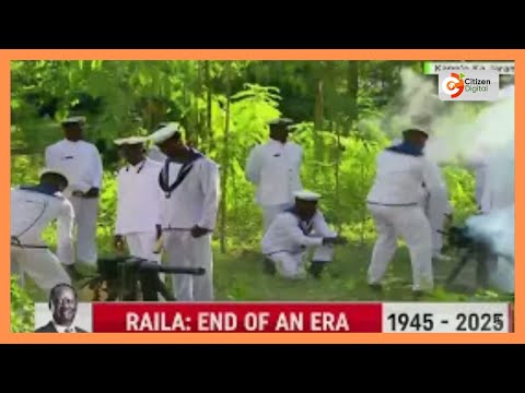 Raila Odinga accorded a 17-gun salute in recognition of his stature as a former Prime Minister
