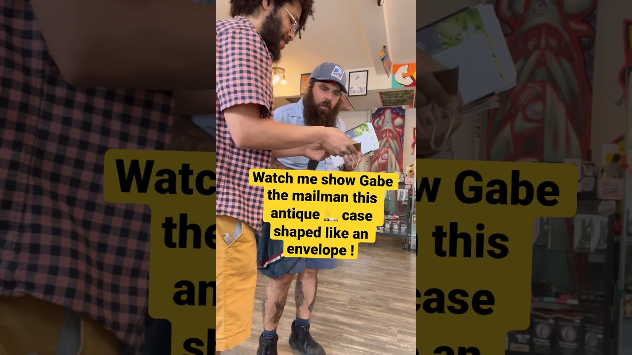 Found an #antique cigarette case from #ww2 and I had to show it to my mailman #trending #wholesome