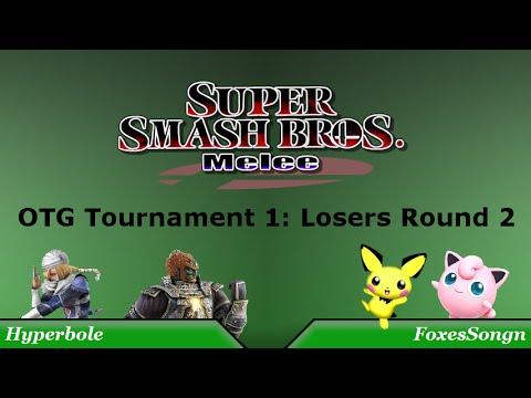 OTG Melee Tournament 1 Losers Round 2: Hyperbole (Sheik/Ganon) Vs. Foxesongn (Puff)