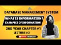 What is Information? Examples of Information|Lec#2| Ch#1| 2nd Year Computer Science