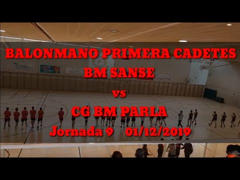 BALONMANO PRIMERA CADETES BM SANSE vs CG BM PARLA Jornada 9 01/12/2019